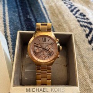 Michael Kors Oversized Camille Rose Gold-Tone Watch